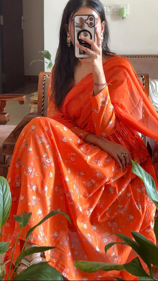 Kesari Noor AnarkaliI Suit Set | Daily Comfort Elegant Wear